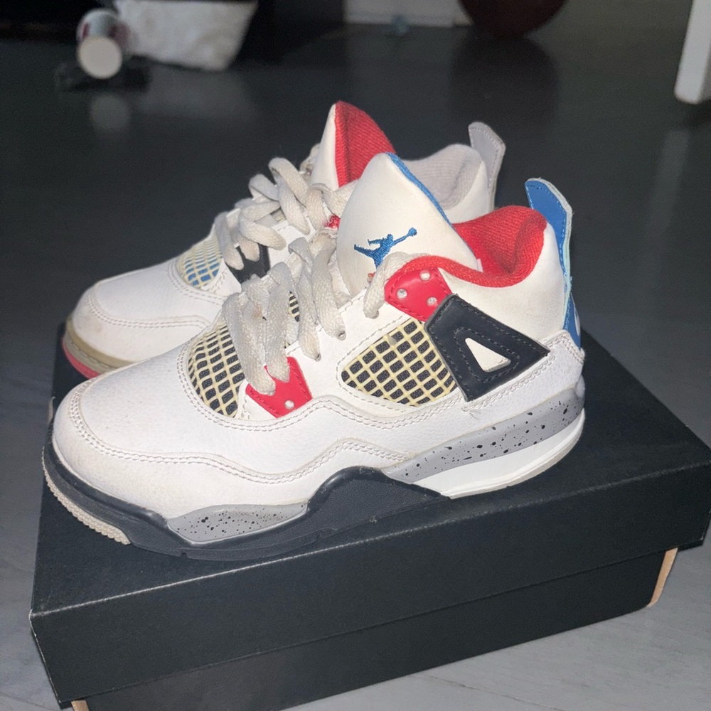 Jordan Kids Sneakers - White, Red, Blue